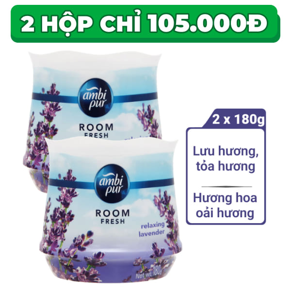 2 hộp sáp thơm Ambi Pur hoa oải hương 180g