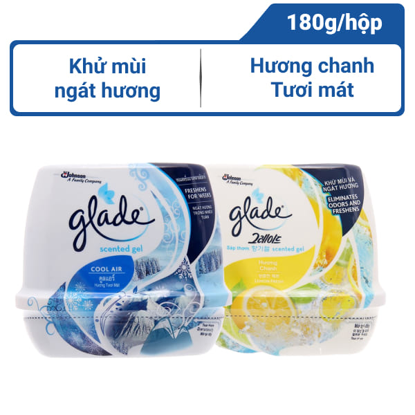 2 hộp sáp thơm Glade hương chanh & tươi mát 180g