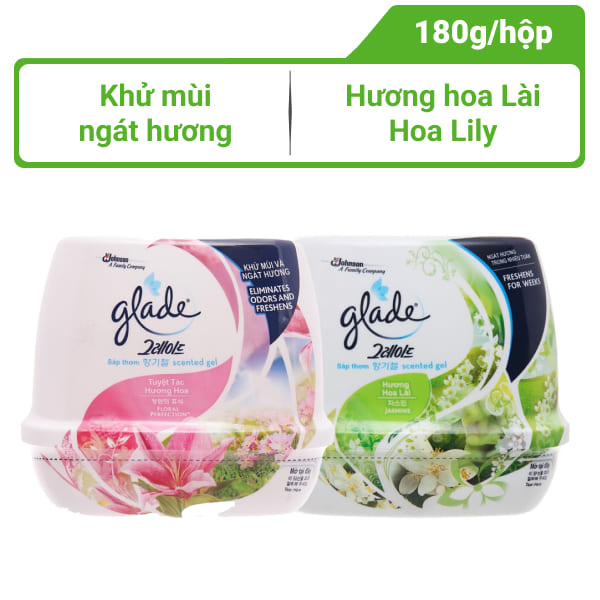 2 hộp sáp thơm Glade hương hoa Lily & hoa Lài 180g
