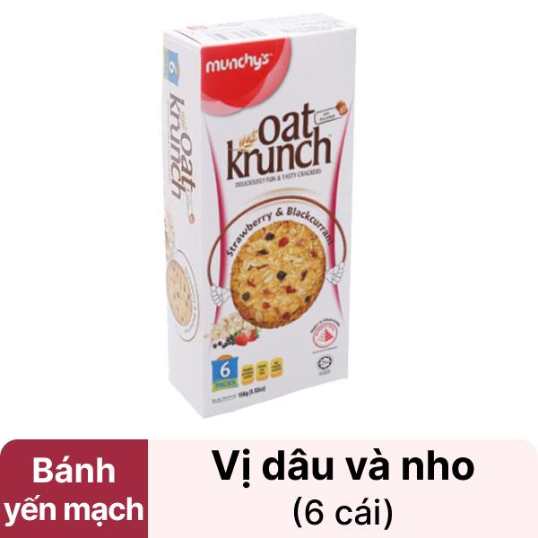 Bánh yến mạch dâu & nho Munchy's 156g