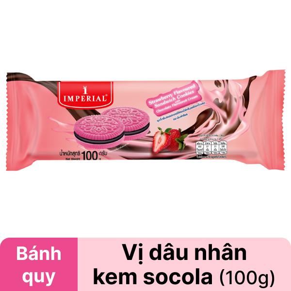 Bánh quy dâu kem socola Imperial 100g
