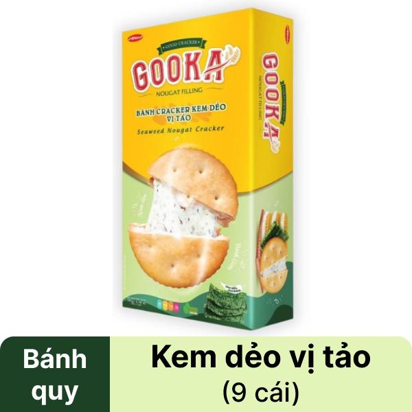 Bánh cracker kem dẻo vị tảo Bibica Gooka 180g
