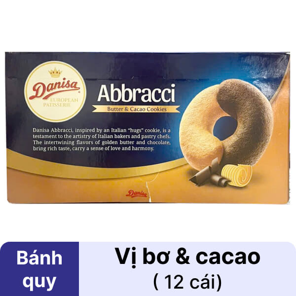 Bánh quy bơ và cacao Danisa Abbracci 168g