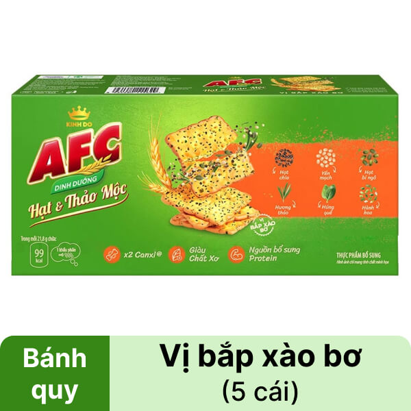 Bánh cracker vị bắp xào bơ AFC 5 gói