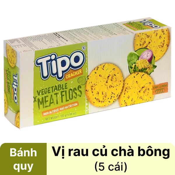 Bánh cracker rau củ chà bông Tipo 132g