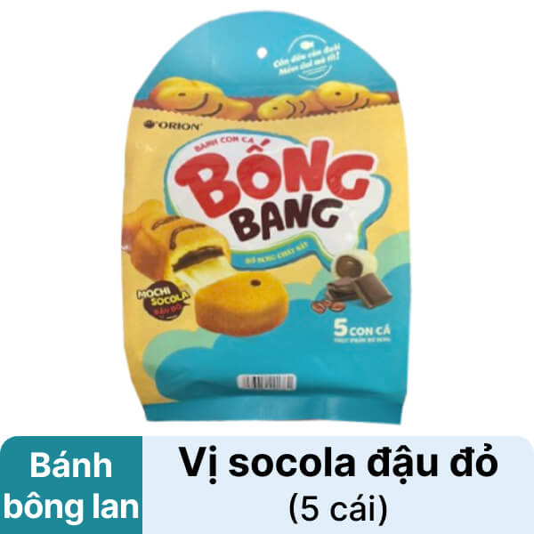 Bánh con cá bống bang mochi socola đậu đỏ Orion 145g