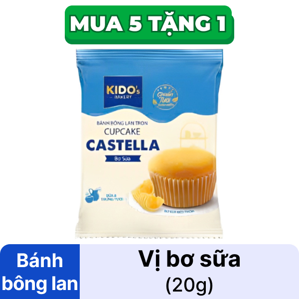 Bánh bông lan bơ sữa Kido's Bakery Castella 20g