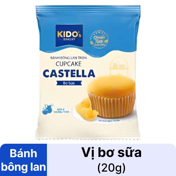 Bánh bông lan bơ sữa Kido's Bakery Castella 20g