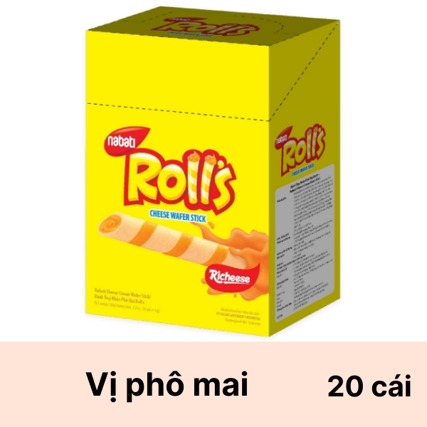 Bánh quế phô mai Nabati Roll's 20 gói x 6g