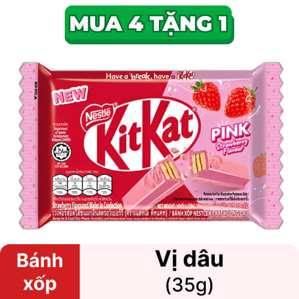 Bánh xốp hương dâu KitKat 35g