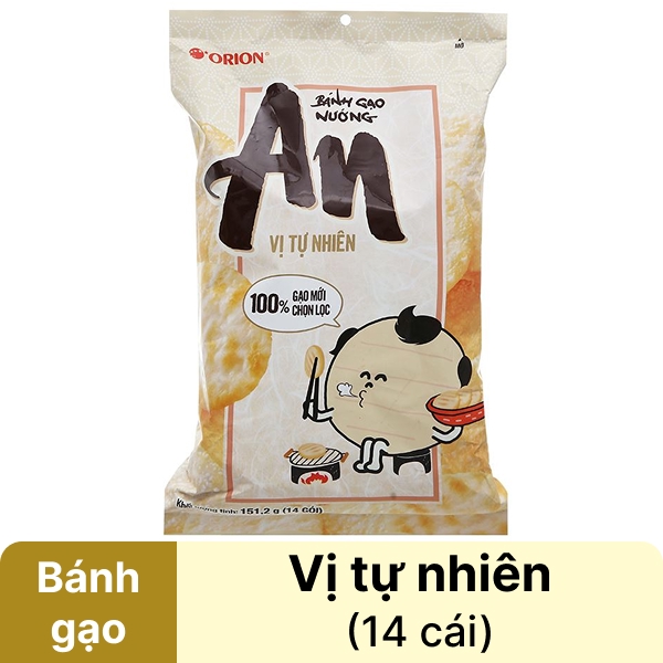 Bánh gạo nướng vị tự nhiên Orion An gói 151.2g