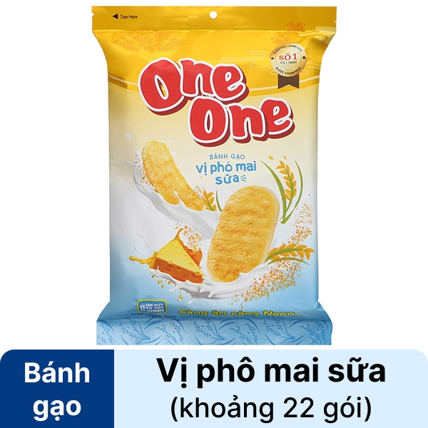 Bánh gạo vị phô mai sữa One One gói 118g