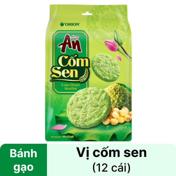 Bánh gạo vị cốm sen Orion An gói 168g