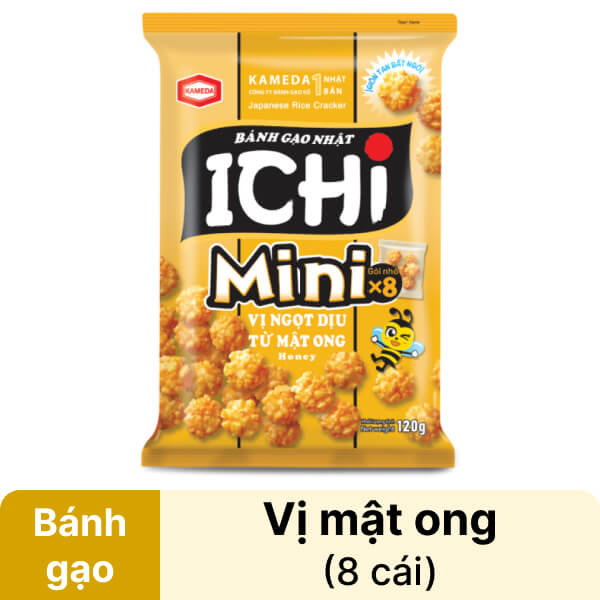 Bánh gạo Nhật mini vị mật ong Ichi 120g