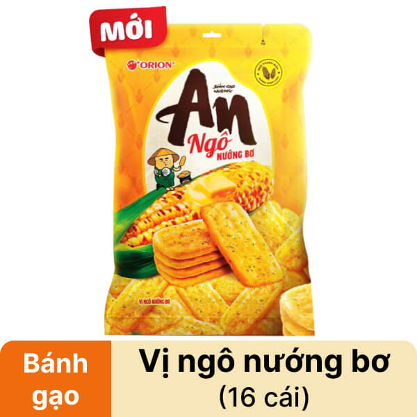 Bánh gạo vị ngô nướng bơ Orion An gói 120g