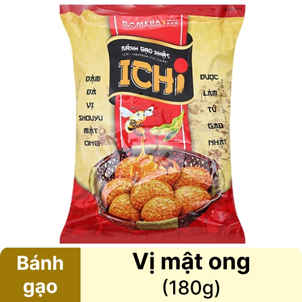 Bánh gạo Nhật vị Shouyu mật ong Ichi gói 180g