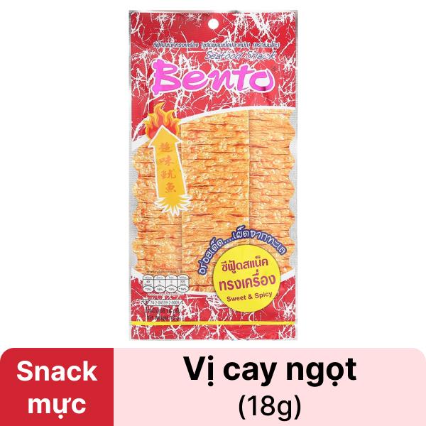Snack mực vị cay ngọt Bento 18g
