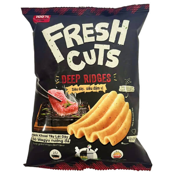 Snack vị bò Wagyu nướng Oishi Fresh Cuts 32g