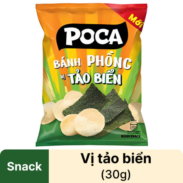Snack phồng vị tảo biển Poca 30g