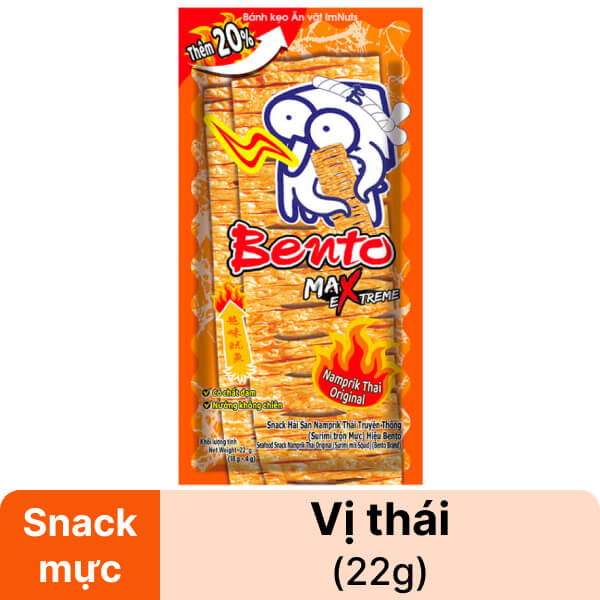 Snack hải sản Namprik Thái Bento 22g