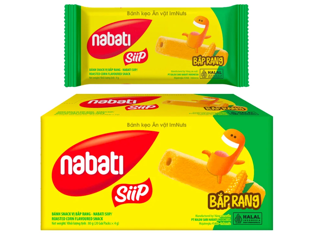 Bánh snack vị bắp rang Nabati Siip 80g tại Bách hóa XANH