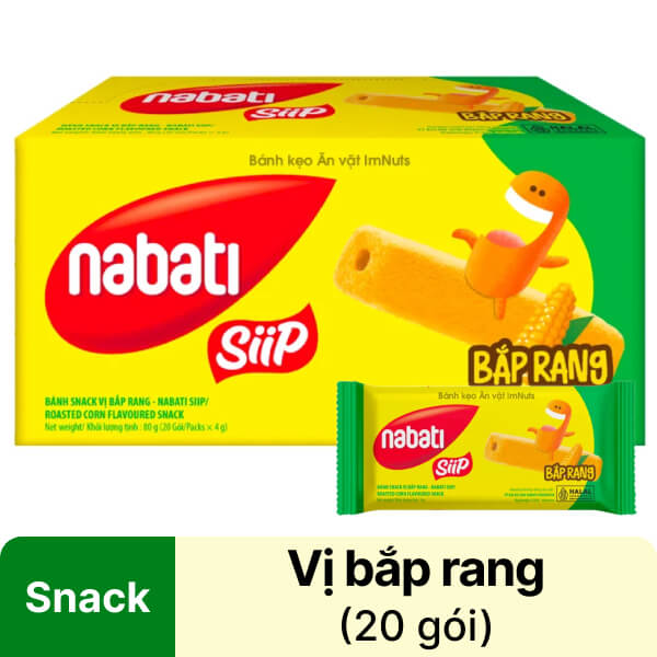 Bánh snack vị bắp rang Nabati 80g