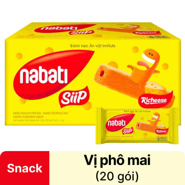 Bánh snack vị phô mai Nabati 80g