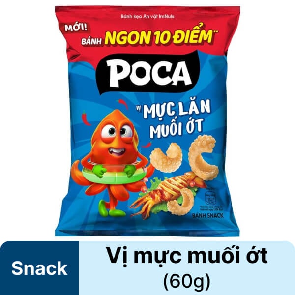 Snack mực lăn muối ớt Poca 60g
