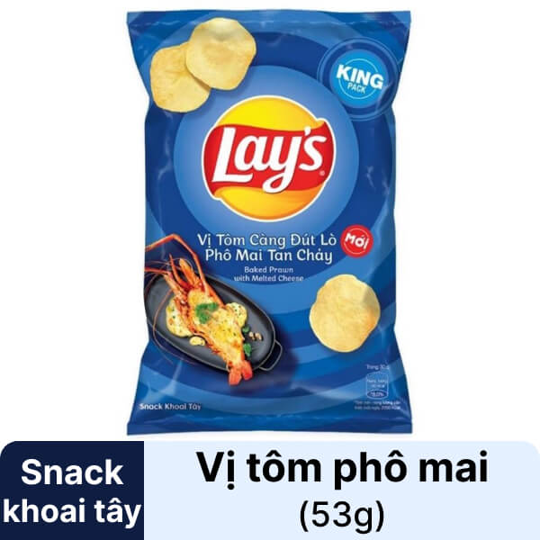 Snack vị tôm càng đút phô mai Lay's 53g