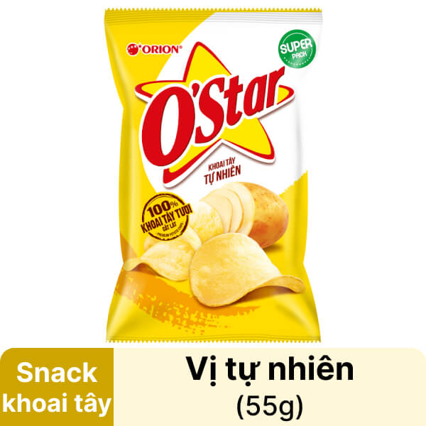 Snack vị tự nhiên O'Star 55g