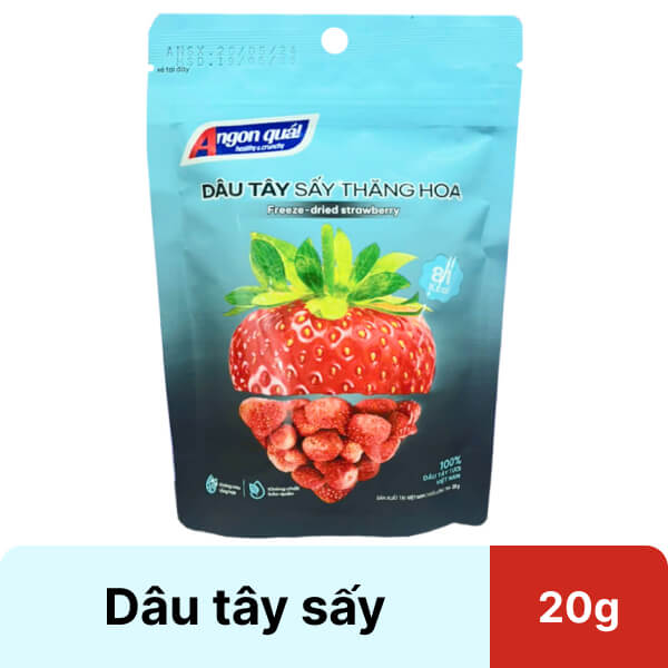 Dâu tây sấy thăng hoa A ngon quá gói 20g