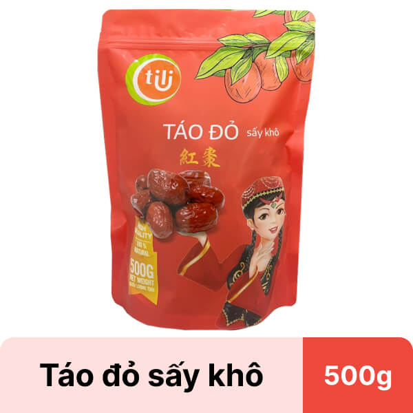 Táo đỏ nguyên trái sấy khô Tili gói 500g
