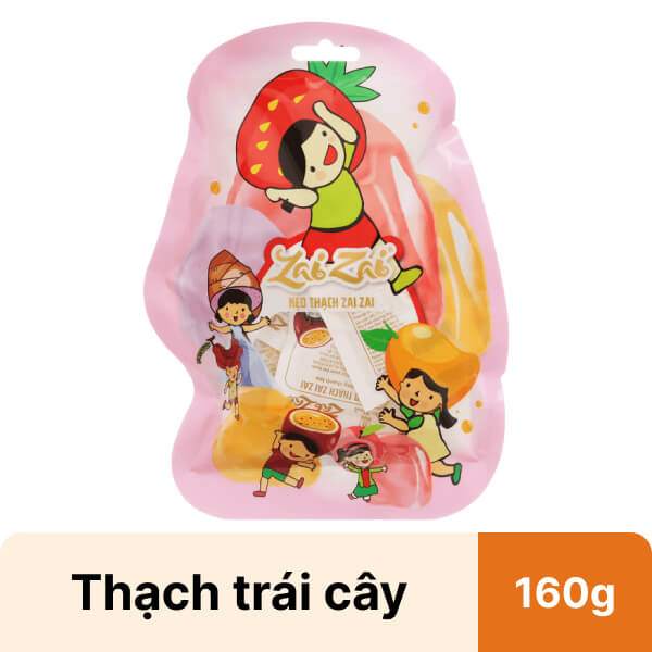 Kẹo thạch Zai Zai gói 160g (dạng gói vuông)