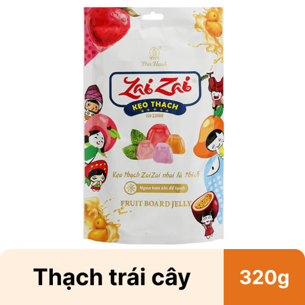 Kẹo thạch Zai Zai gói 320g (dạng thanh dài)