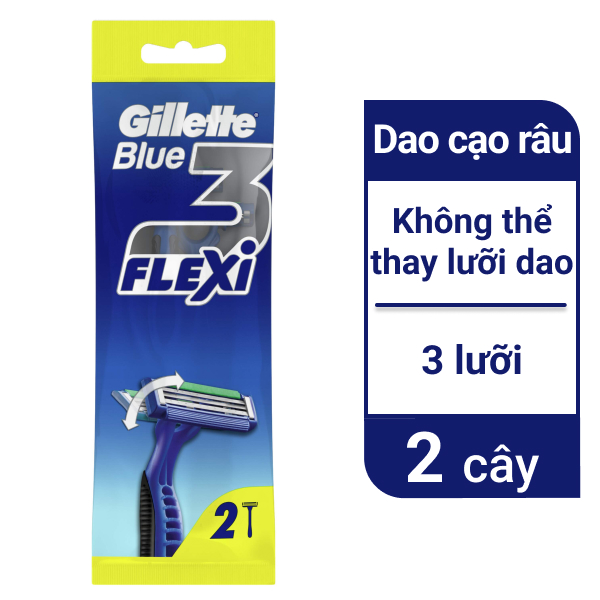 2 cây dao cạo Gillette Blue III Simple 3 lưỡi