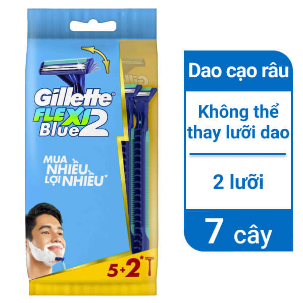 7 cây dao cạo Gillette Blue 2 Flexi