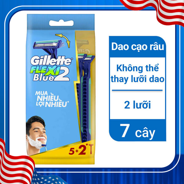 7 cây dao cạo Gillette Blue 2 Flexi