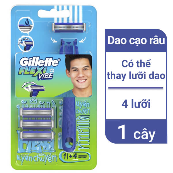 Dao cạo râu Gillette Flexi Vibe 1Up +4 lưỡi