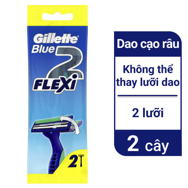 2 cây dao cạo Gillette Blue II Pivot 2 lưỡi