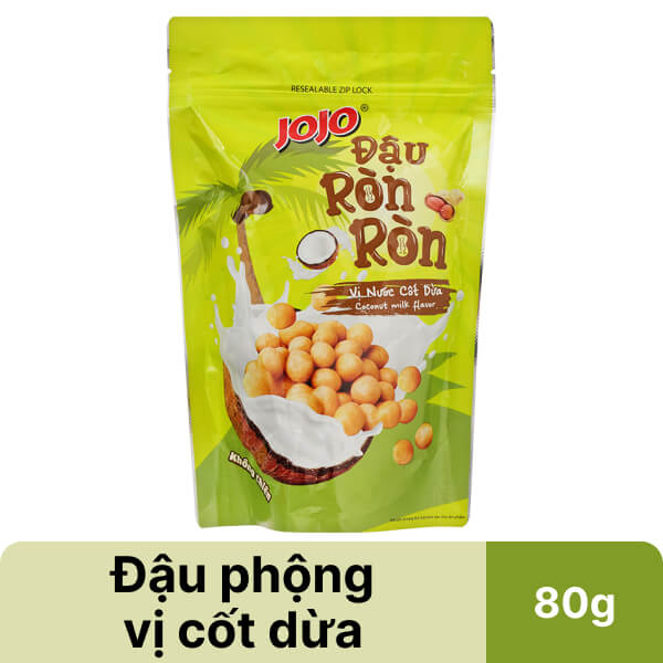 Đậu phộng vị nước cốt dừa Jojo 80g