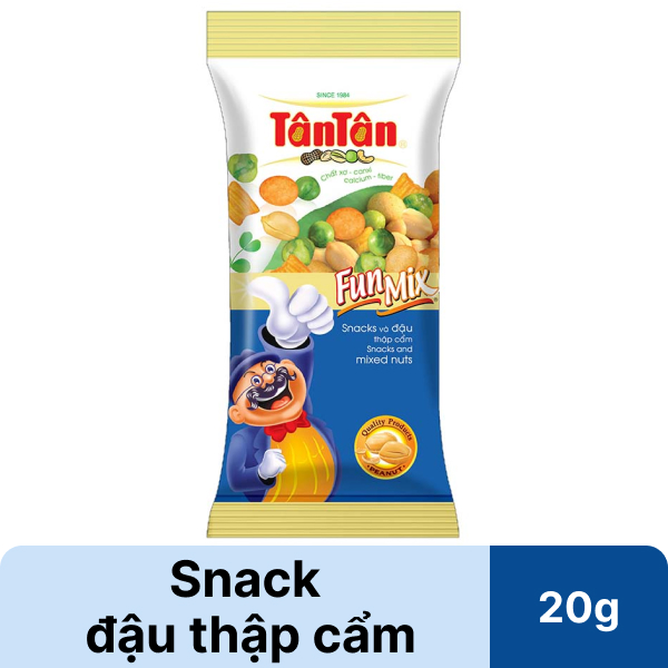 Snack và đậu thập cẩm Fun Mix Tân Tân 20g