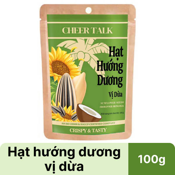 Hạt hướng dương vị dừa Cheer Talk 100g