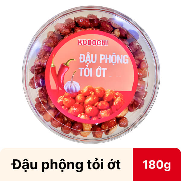Đậu phộng tỏi ớt Kodochi hộp 180g