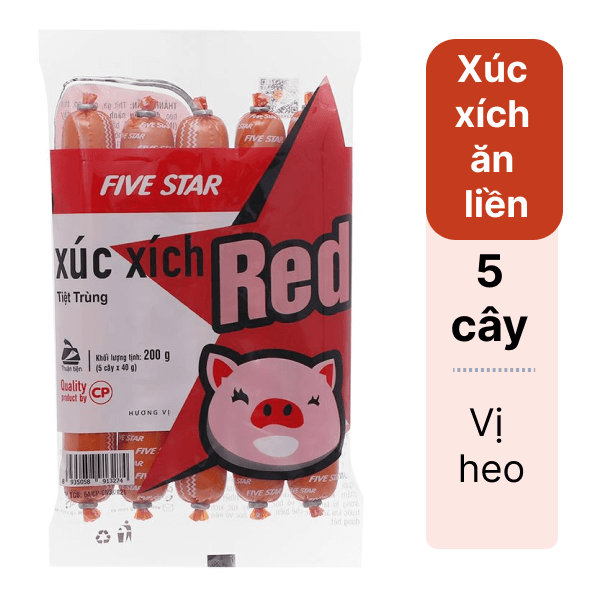 Xúc xích Five Star Red C.P gói 200g