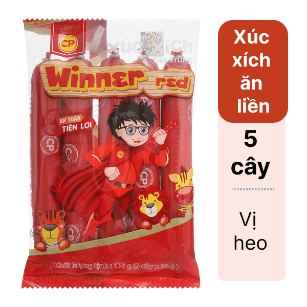 Xúc xích tiệt trùng Winner Red C.P gói 175g