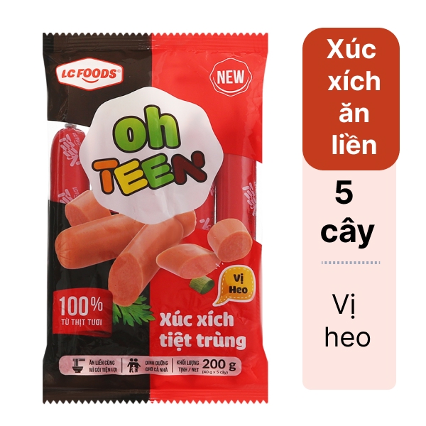 Xúc xích heo tiệt trùng LC FOODS gói 200g