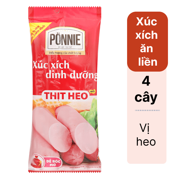 Xúc xích tiệt trùng Ponnie gói 280g