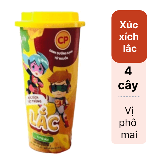 Xúc xích lắc phô mai C.P ly 64g