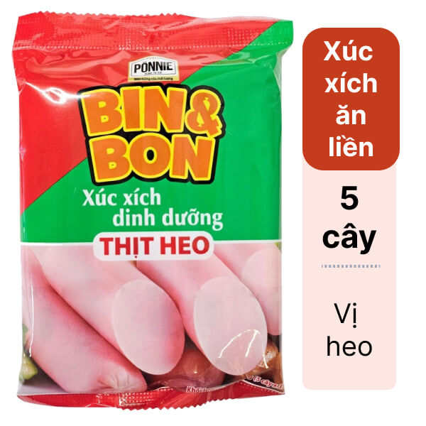 Xúc xích heo Bin & Bon Ponnie 175g