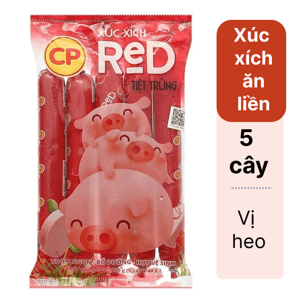 Xúc xích heo tiệt trùng C.P gói 200g